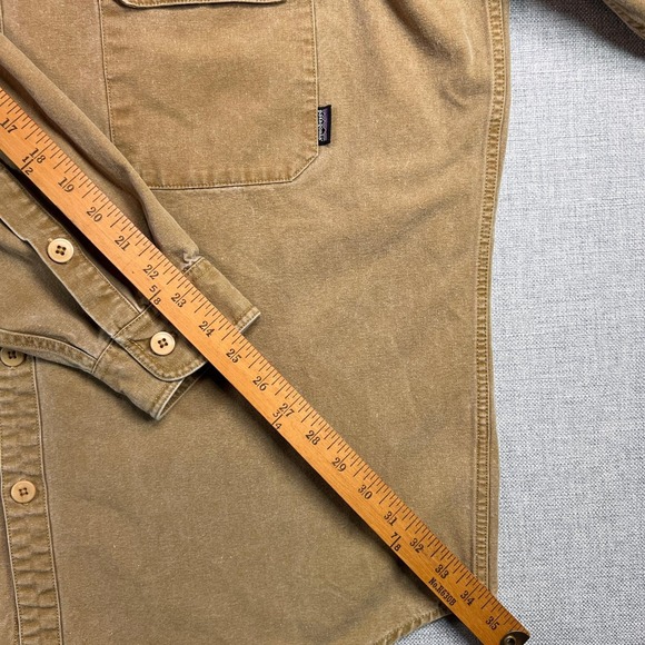 VTG 90s Patagonia Heavy Twill Canvas Work Shirt Men XL XXL Brown Utility Gorp - Picture 7 of 8
